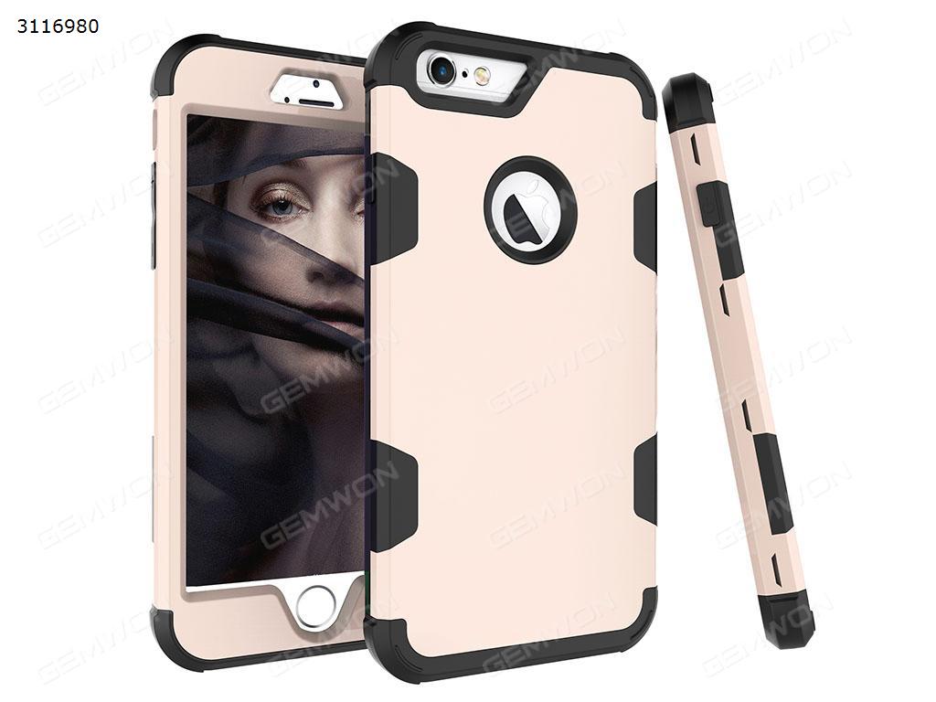 Picture of iphone 7 Silicone armor Mobile phone shell, Three in one silica gel PC color armor mobile phone anti fall, Gold