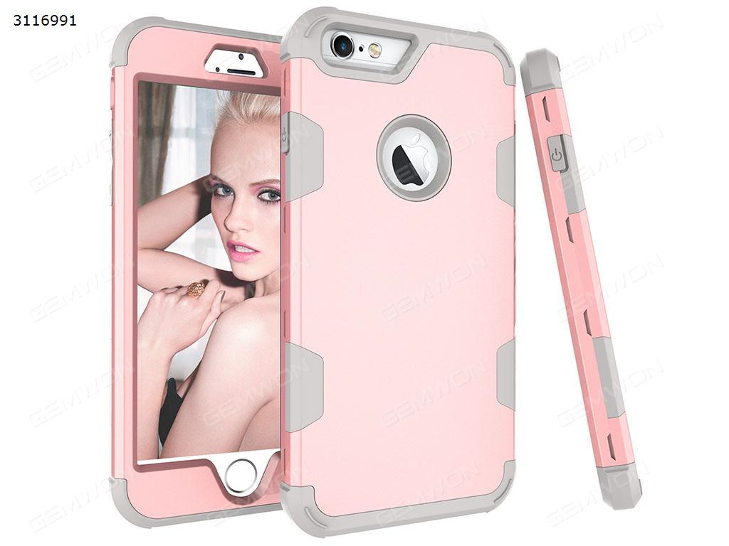 Picture of iphone7 plus Silicone armor Mobile phone shell, Three in one silica gel PC color armor mobile phone anti fall, Rose Gold grey