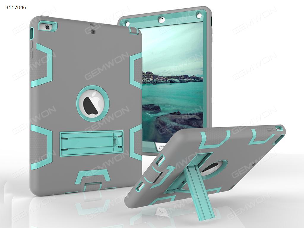 Picture of ipad mini4 armor contrast color plate protector,anti-fall Plate and shell,grey+mint green