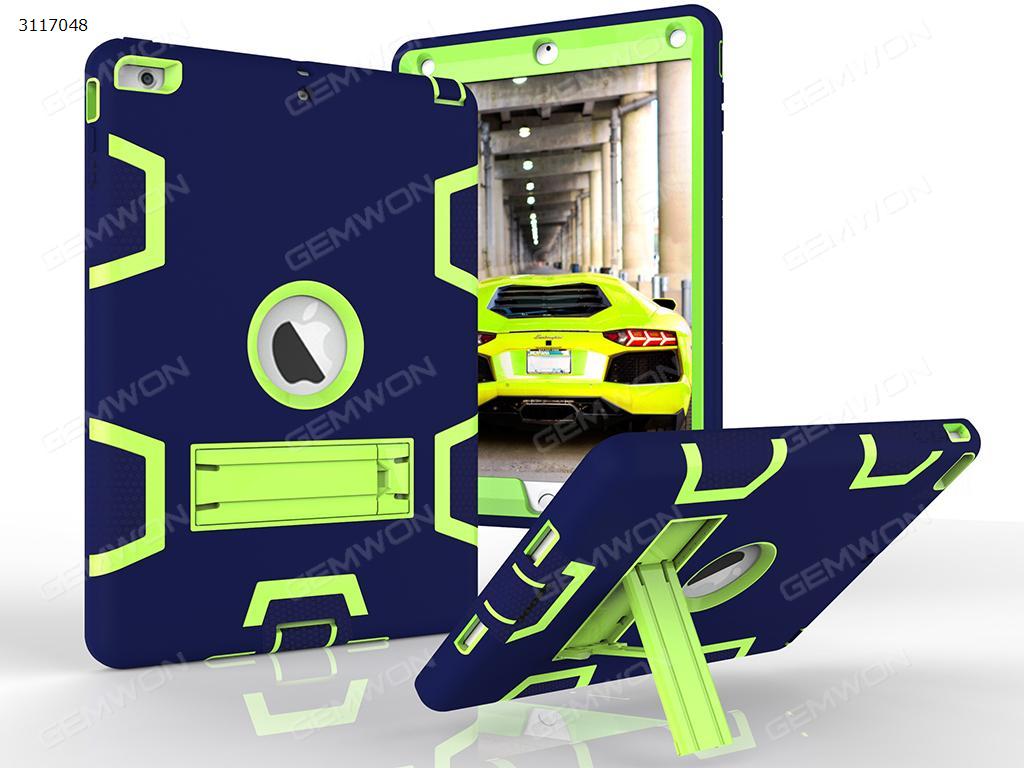 Picture of ipad mini4 armor contrast color plate protector,anti-fall Plate and shell,Navy blue+yellow green