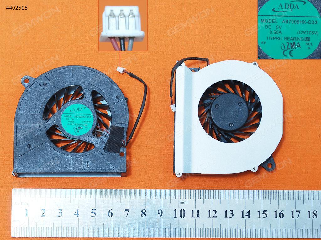 Picture of New Replacement CPU Cooling Fan For Toshiba Qosimio X505 graphics fan(OEM) AB7005HX-CD3 Layout