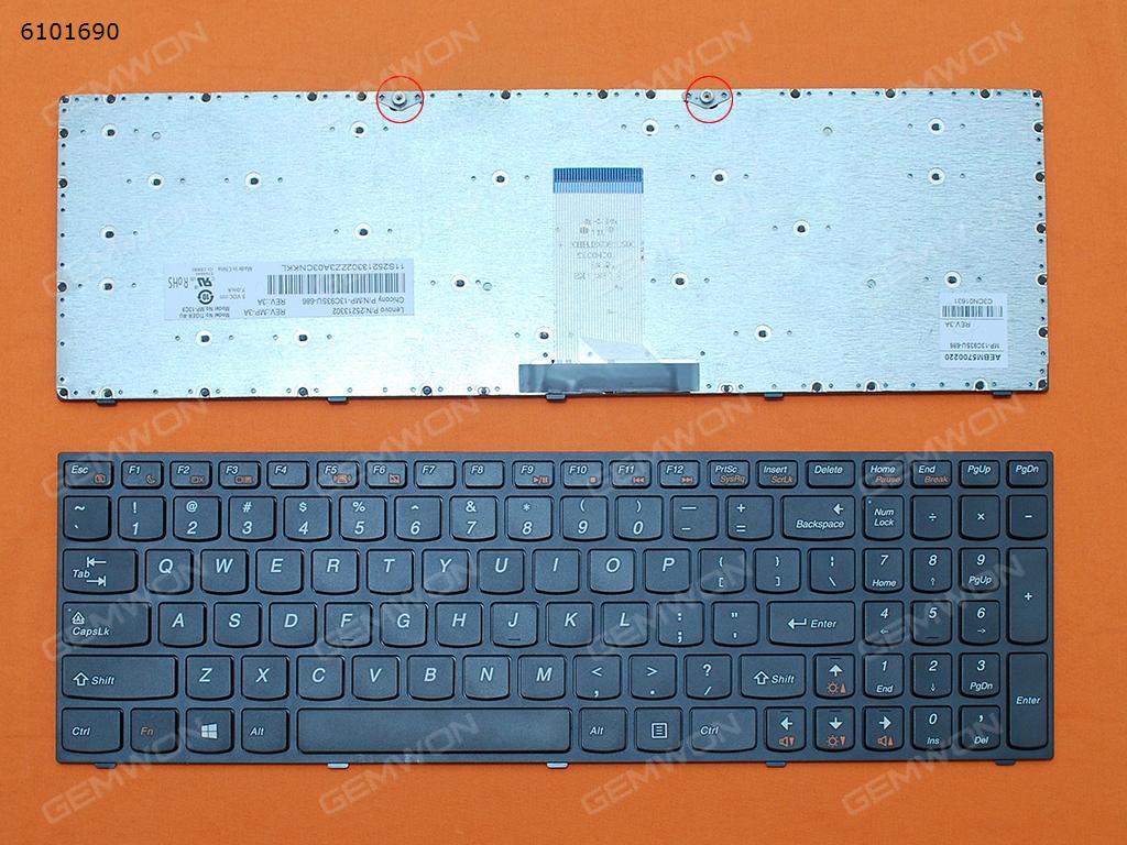 Picture of New Replacement Laptop Keyboard For LENOVO B5400 M5400 BLACK FRAME BLACK (Win8) US Layout