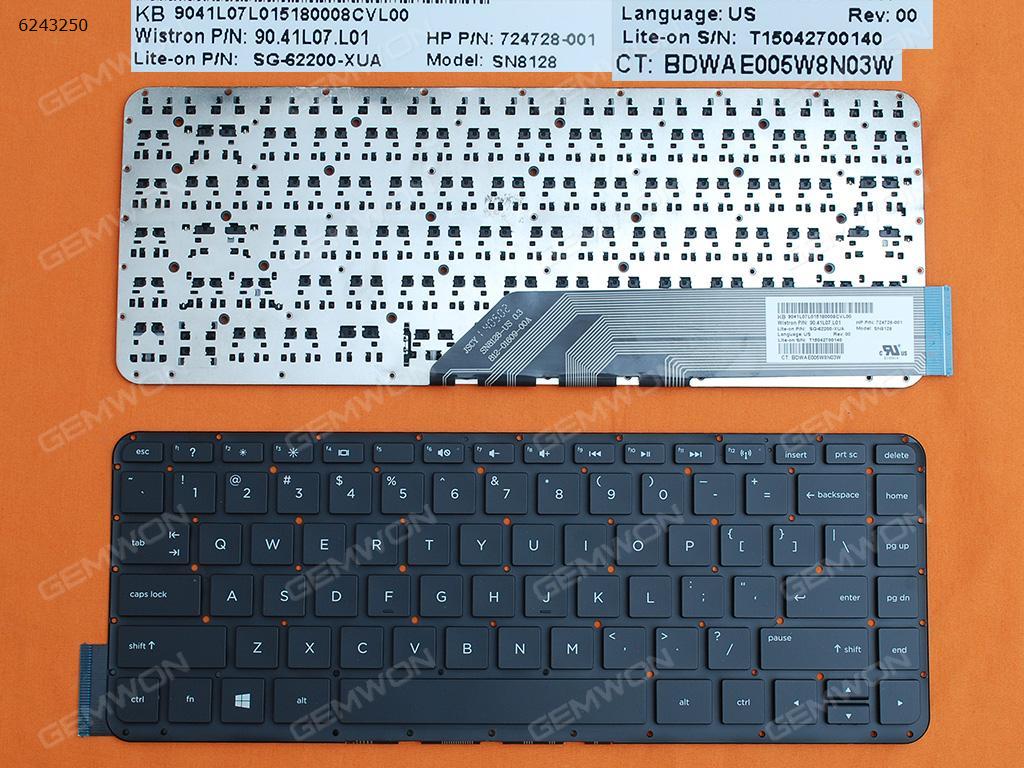 Picture of New Replacement Laptop Keyboard For HP Pavilion X2 13-M 13-m110dx 13-g110dx 13-m210dx 13-P BLACK (Without FRAME,Without Foil,Win8) US Layout