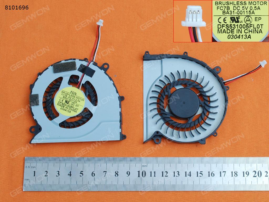 Picture of New Replacement CPU Cooling Fan For Samsung NP450R5U NP455R4J NP455R5V NP470R5E NP510R5E(Original) DFS531005FL0T   KSB0705HA-BE18 Layout