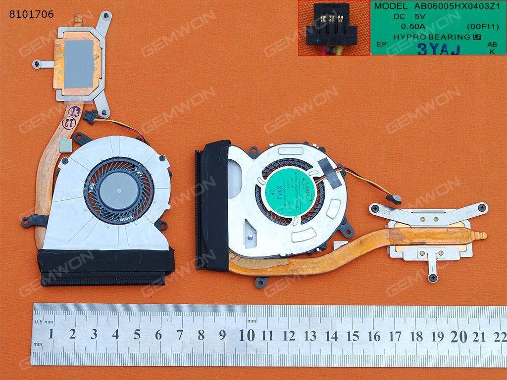 Picture of New Replacement CPU Cooling Fan For Sony Vaio FIT13A SVF13 SVF13N(Heatsink) AB06005HX0403Z1      AB06005HX043Z1 Layout