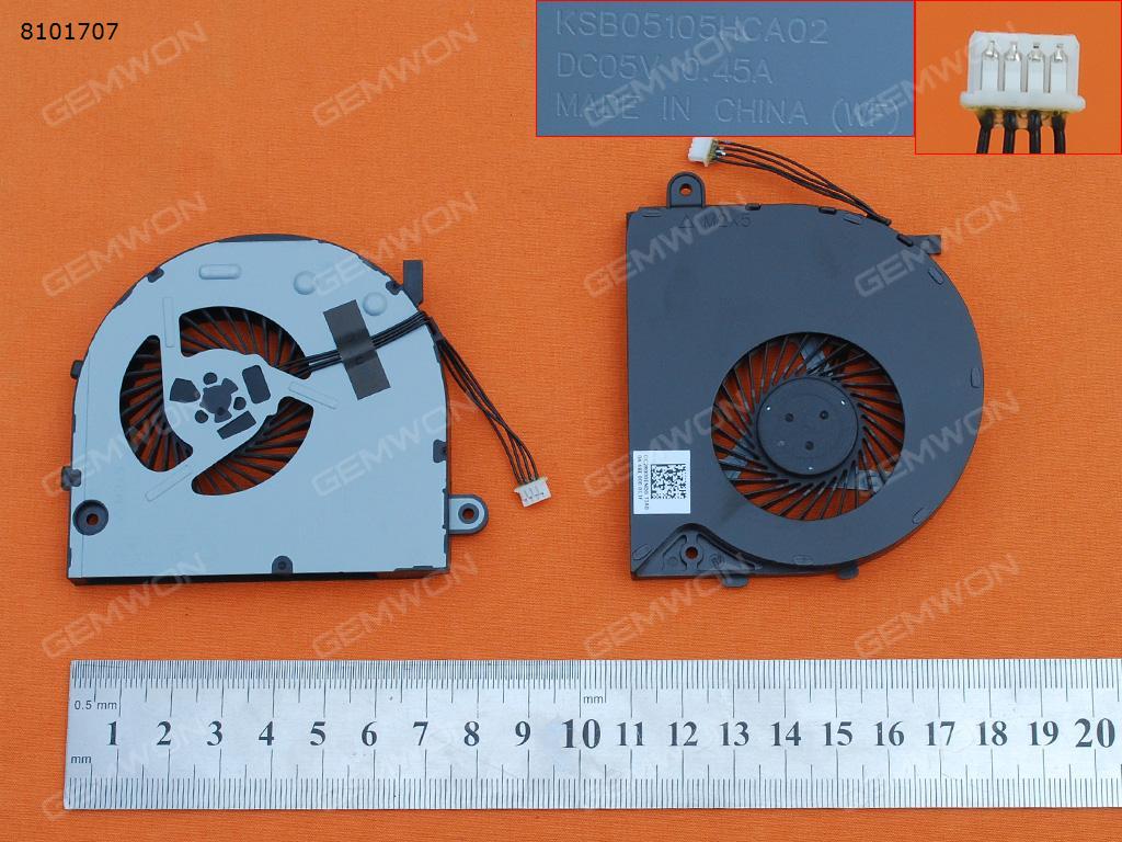 Picture of New Replacement CPU Cooling Fan For Lenovo IdeaPad B50-45 4 pins(Original) KSB05105HCA02  DFS470805CL0T    DC28000ENF0FCC2   FFH1 Layout