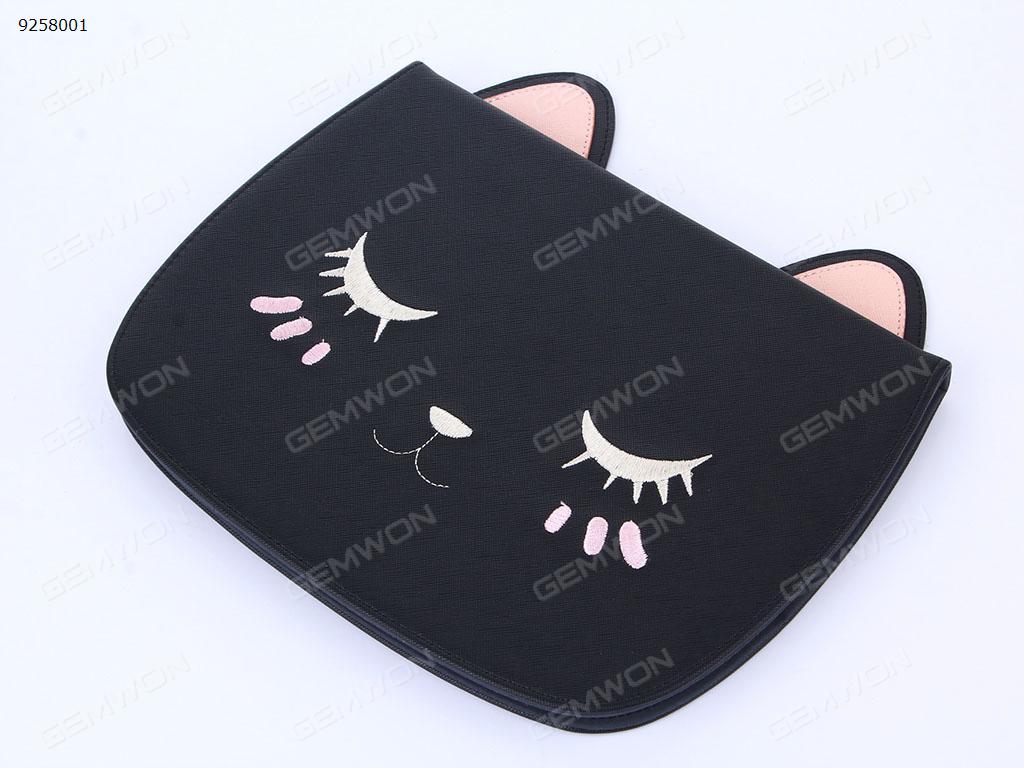 Picture of ipad mini1 / 2/3 mini4 cartoon stereo cat protection leather case (black)