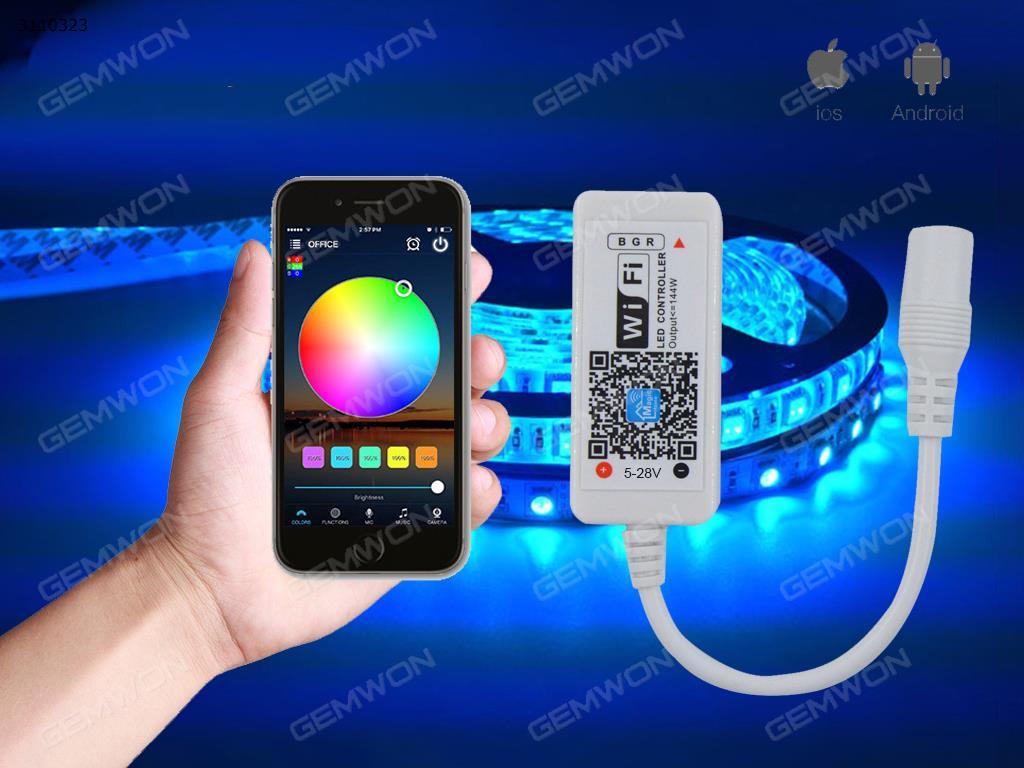 Picture of Can use for LED strip, LED panel light, LED ceiling light and other LED lighting
Package Included:1 X LED Mini WiFi Controller, 1 X English Manual  DC 5-28V