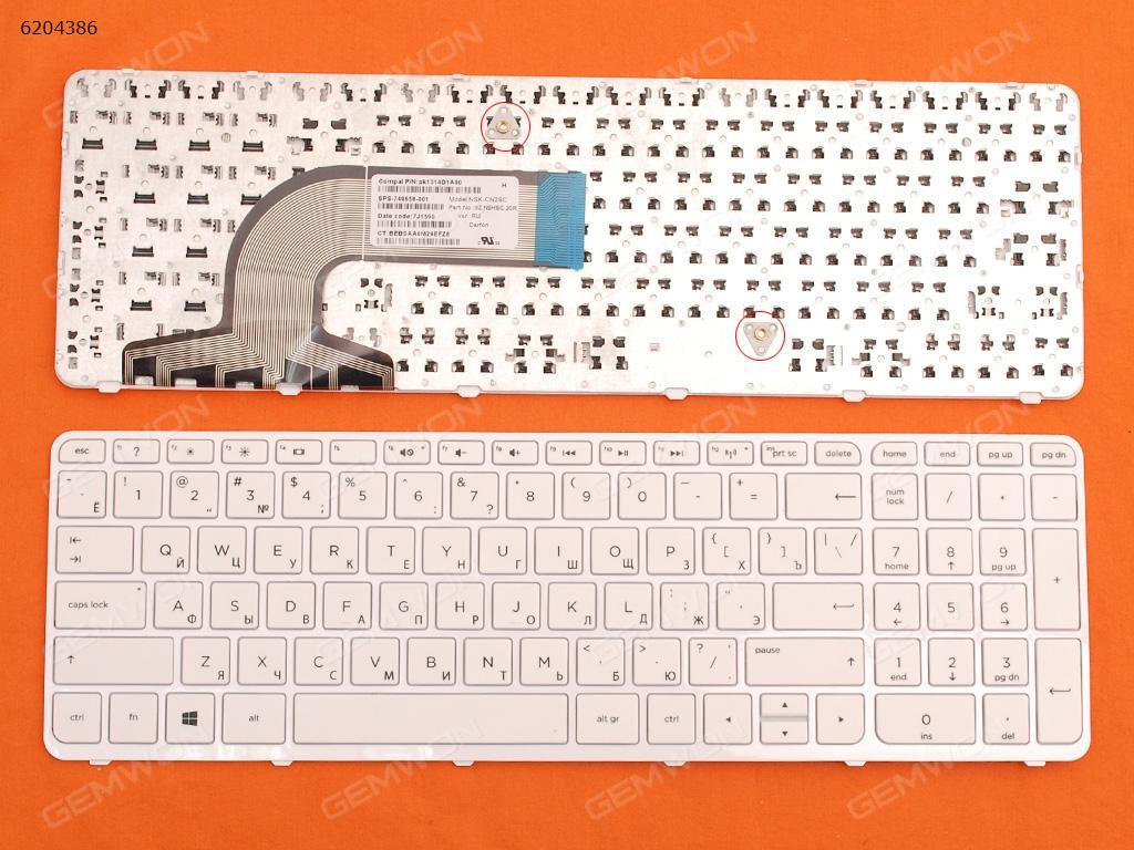 Picture of New Replacement Laptop Keyboard For HP Pavilion 15-e 15-n 250 G3 255 G3 256 G3 WHITE FRAME WHITE(Win8) RU Layout