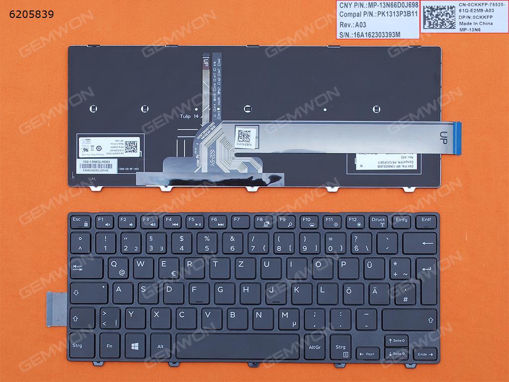 Picture of New Replacement Laptop Keyboard For DELL Inspiron 14-3000 5447 5442 5445 7447 Series BLACK FRAME BLACK (Backlit,Win8) Gr Layout