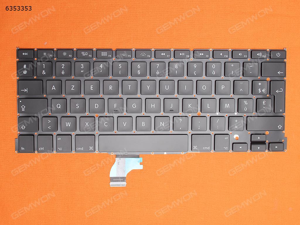 Picture of New Replacement Laptop Keyboard For APPLE MacBook Pro A1502 BLACK(With Backlit Board) FR Layout