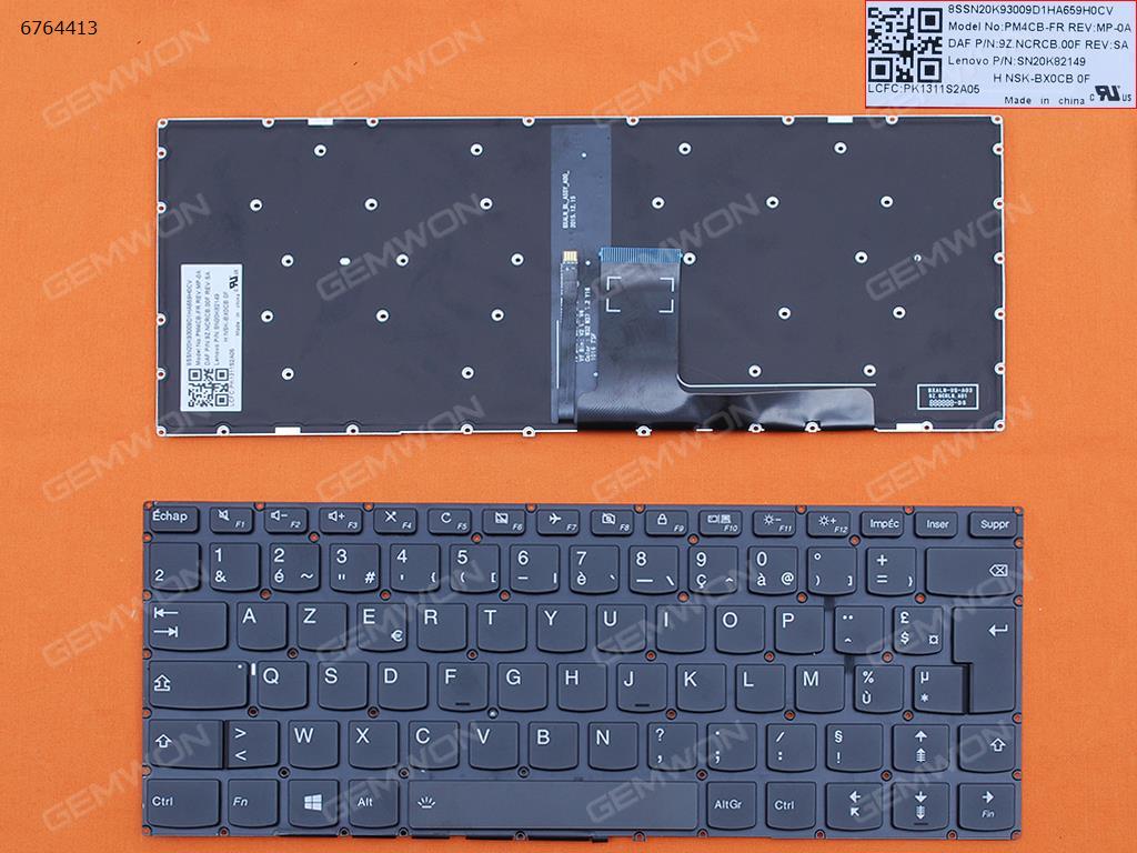 Picture of New Replacement Laptop Keyboard For LENOVO Ideapad 310-14 BLACK win8(Backlit,Without FRAME) FR Layout
