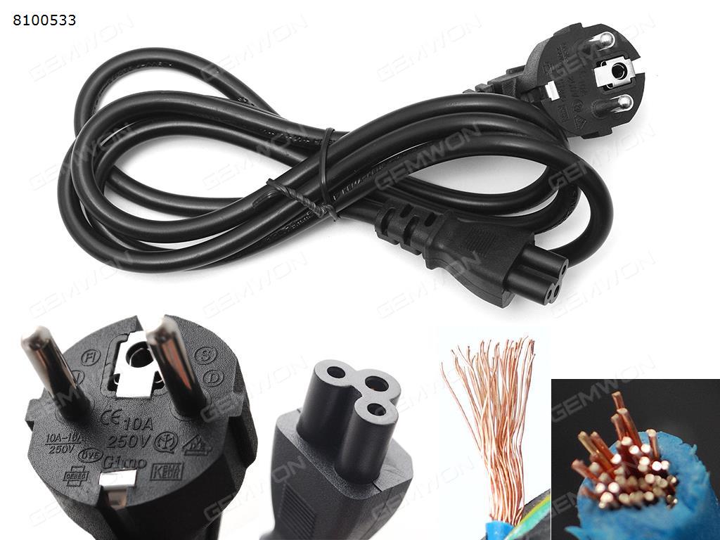 Picture of EU Plug AC Power Cord Cable For Laptop Adapter 1.5M 0.75m2 Material: Copper(Good quality)