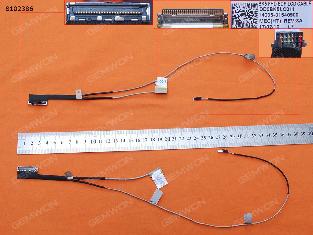 Picture of New LCD Display Screen Cable Replacement  For ASUS UX501J UX501VW UX501JM N501J N501JM 30Pin，Without Touch，ORG
