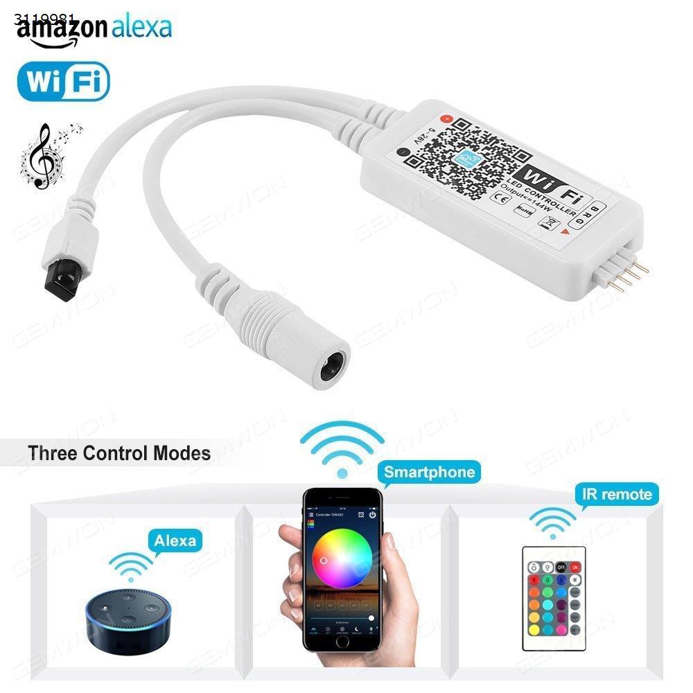 Picture of DC5-28V 12V 4A/CH wifi mini led controller with IR24 key remote IOS Mobile Phone control  RGBW/  LED Strip