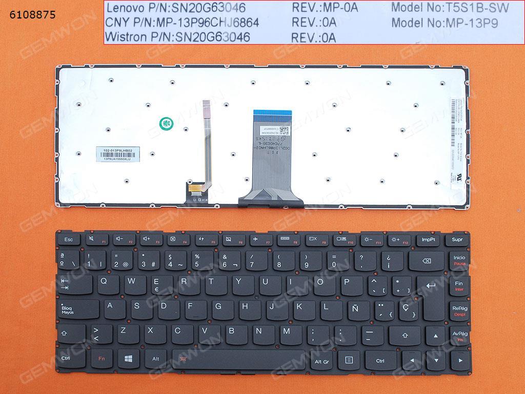 Picture of New Replacement Laptop Keyboard For Lenovo S41-35 S41-70 S41-75 U41-70 BLACK(Without FRAME ,WIN8，Backlit) SP Layout