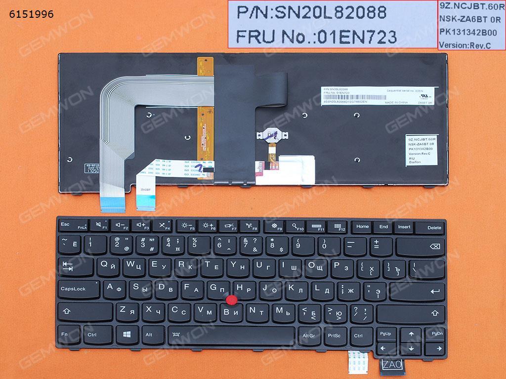 Picture of New Replacement Laptop Keyboard For ThinkPad T460S BLACK FRAME BLACK (Backlit,For Win8) RU Layout