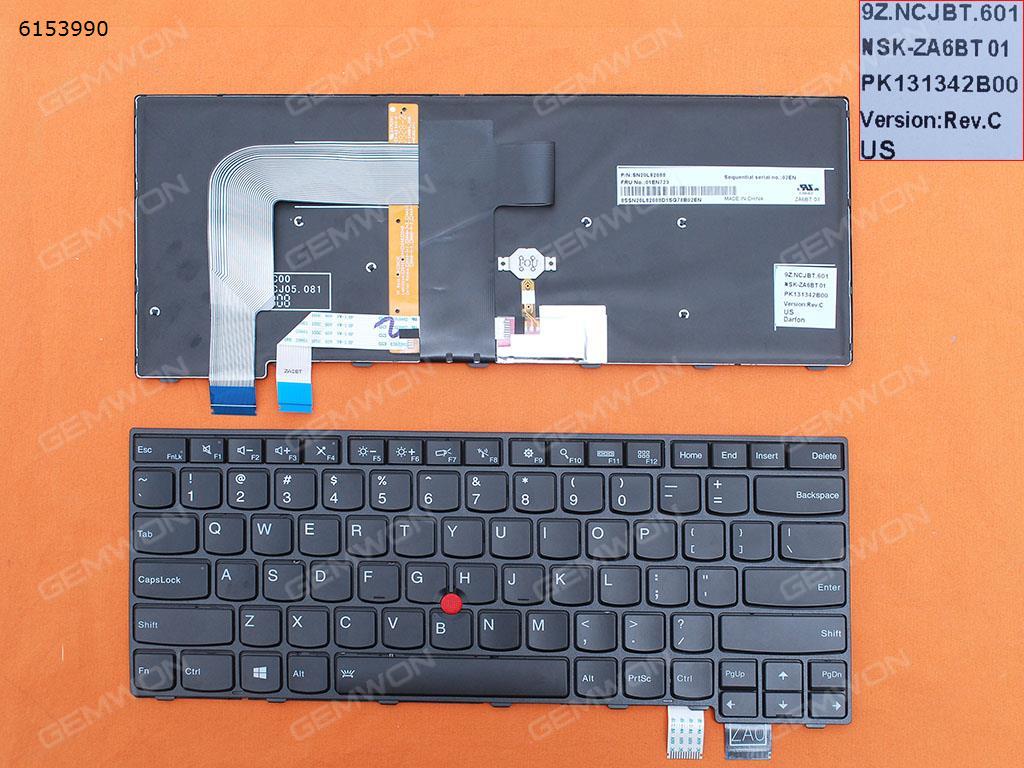 Picture of New Replacement Laptop Keyboard For ThinkPad T460S BLACK FRAME BLACK (Backlit,For Win8) US Layout