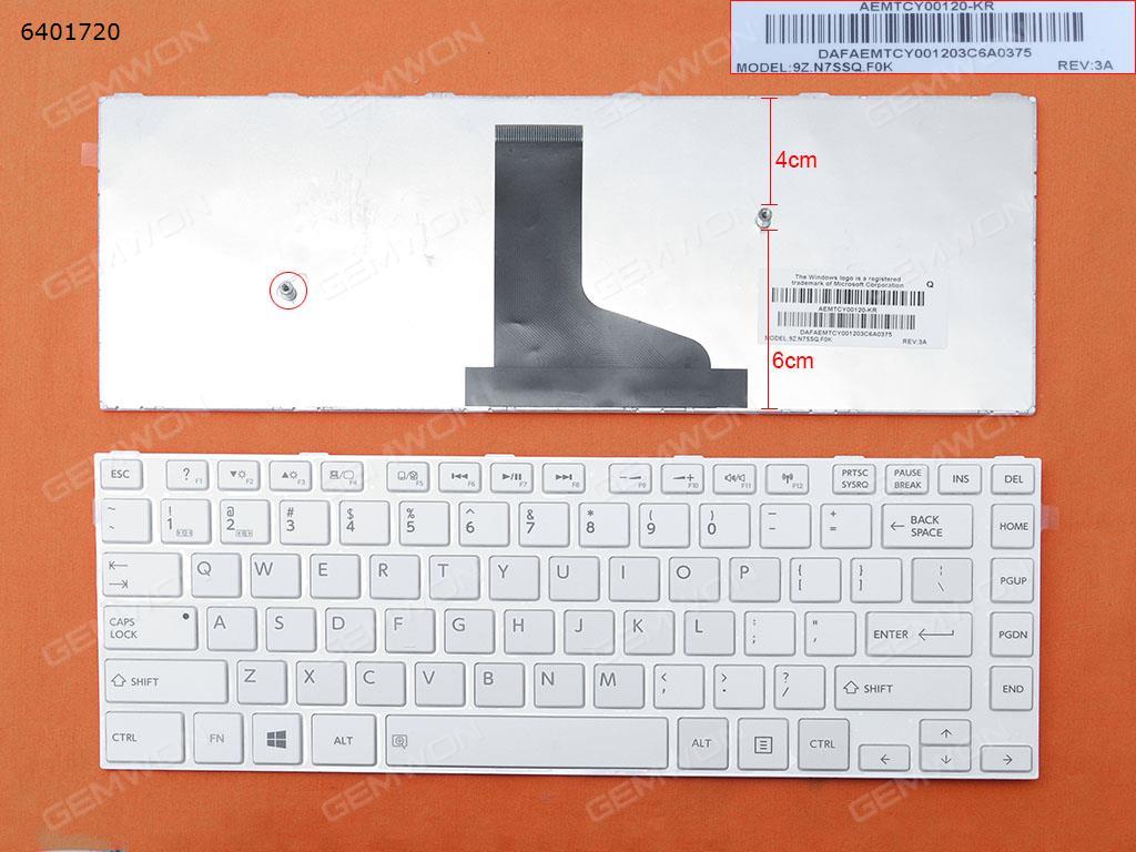 Picture of New Replacement Laptop Keyboard For TOSHIBA L40D-A WHITE FRAME WHITE (For Win8) US Layout