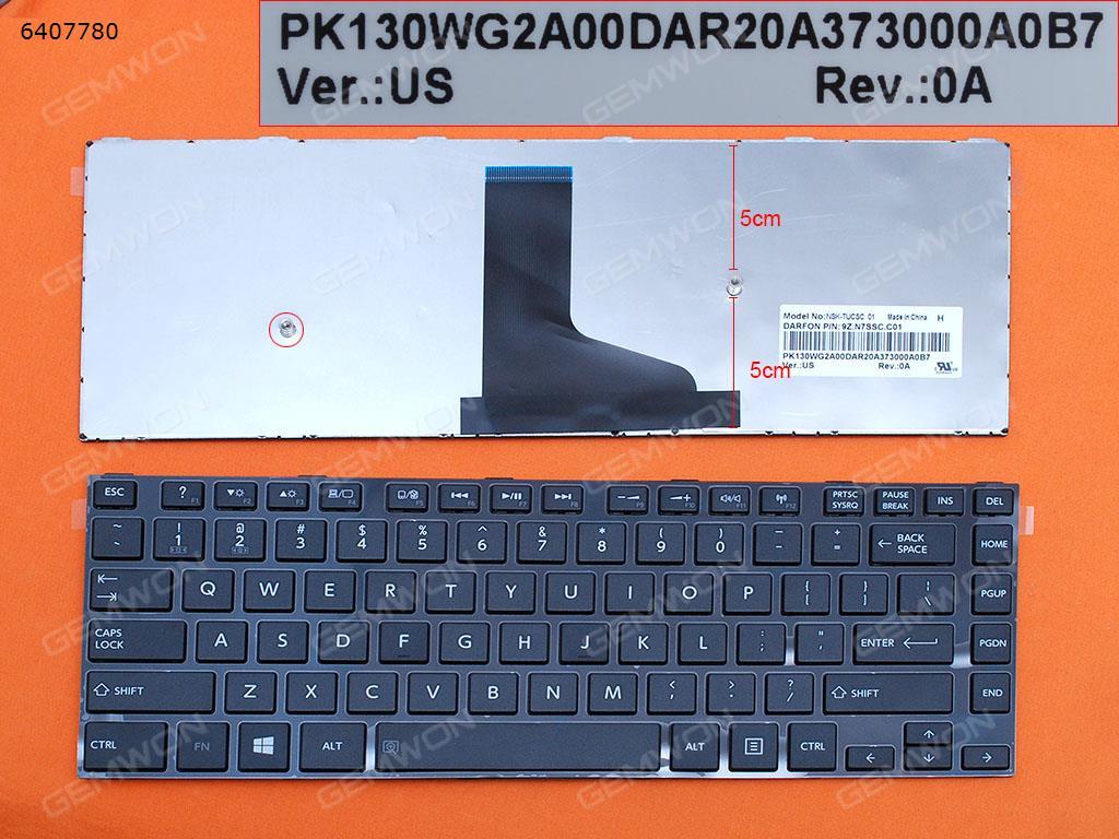 Picture of New Replacement Laptop Keyboard For TOSHIBA L40-A C40D GLOSSY FRAME BLACK(For Win8) US Layout