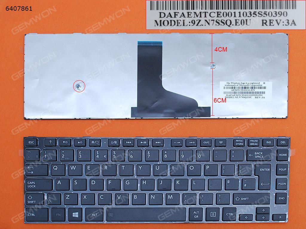 Picture of New Replacement Laptop Keyboard For TOSHIBA L40D-A GLOSSY FRAME BLACK(For Win8) Uk Layout