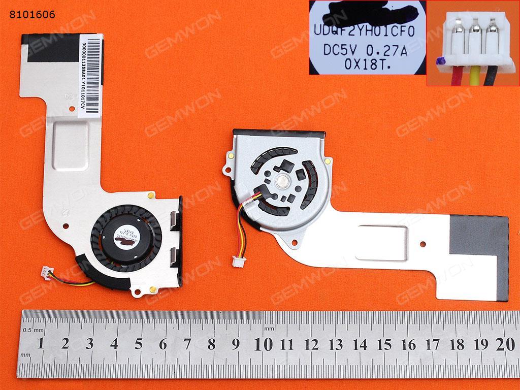 Picture of New Replacement CPU Cooling Fan For SONY Vaio PCG-21313M VPCM11M1E UDQF2YH01CF0(Original) UDQF2YH01CF0 Layout