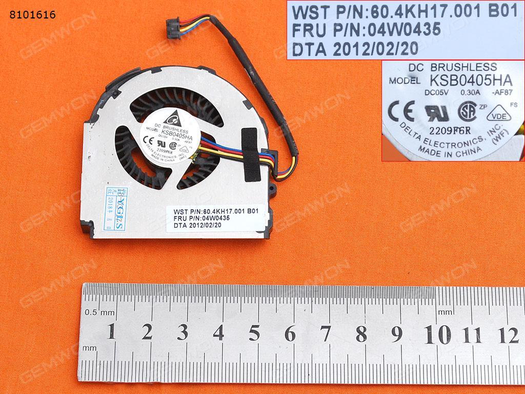 Picture of New Replacement CPU Cooling Fan For Lenovo thinkpad X220 X220I X230，Single-layer Fan Blades(4-Wire 4-hole,,Delta Version 1,Original,Some Scratches) PN:60.4KJ28.011  04W1774  KSB0405HA- AF87     04W0435     60.4KH17.001    23.10673.001 Layout