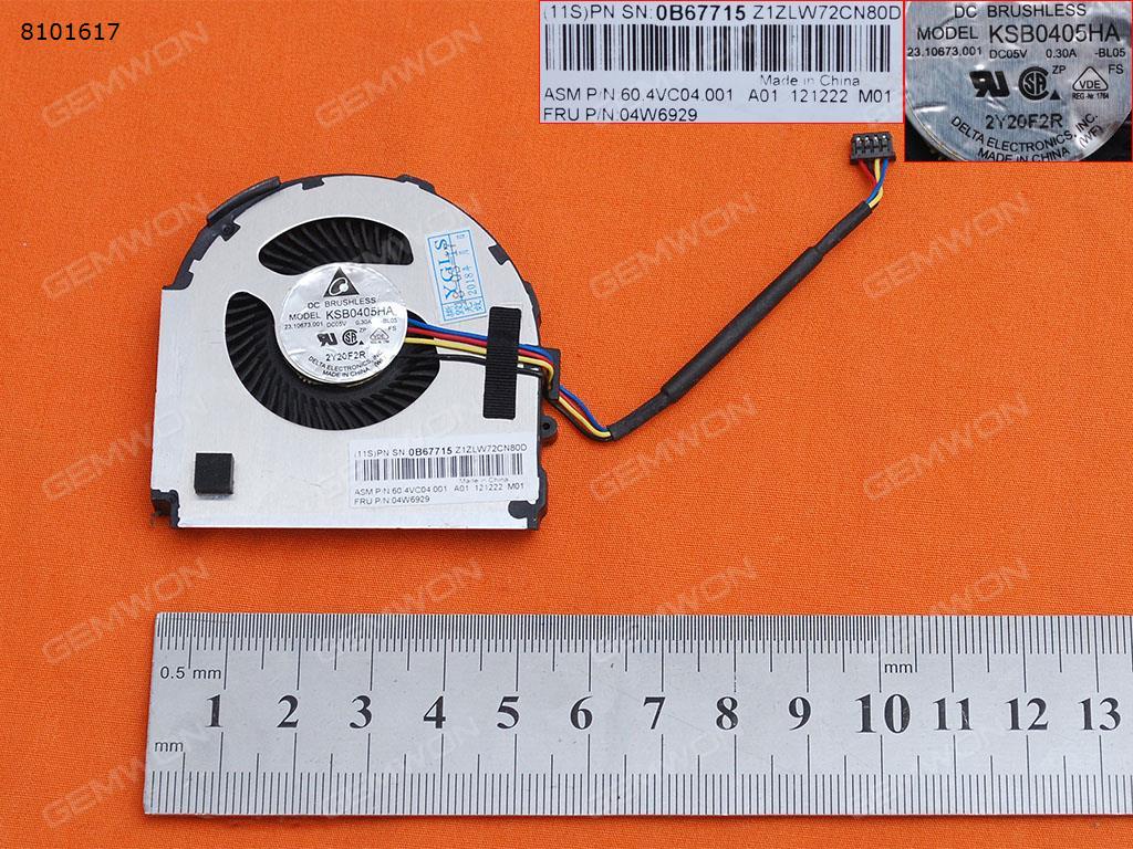 Picture of New Replacement CPU Cooling Fan For Lenovo thinkpad X220 X220I X230，Double-layer Fan Blades(4-Wire 4-hole,,Delta Version 2,Original) 60.4VC04.001 04W6929 Layout