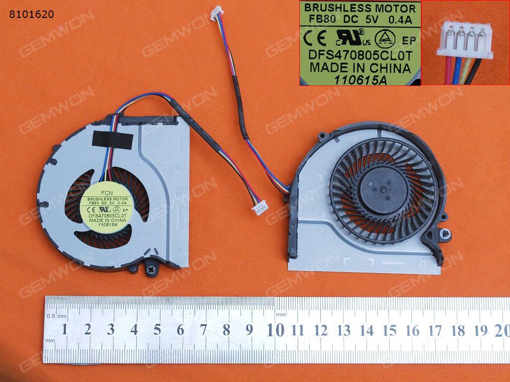 Picture of New Replacement CPU Cooling Fan For Lenovo IdeaPad Z480 Z485 Z580 Z585(Original) DFS470805CL0T FB80 Layout