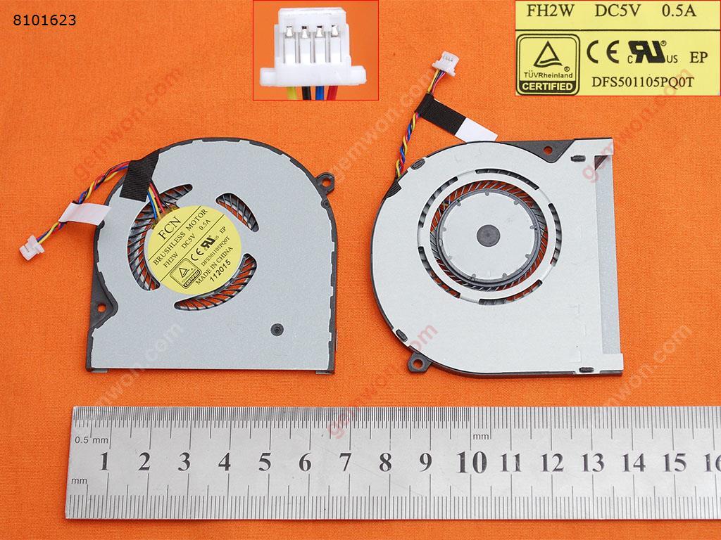 Picture of New Replacement CPU Cooling Fan For Toshiba Satellite Radius12 P20W-C P25W-C P25W-C2300-4K P25W-C2302(Original) DFS501105PQ0T FH2W Layout