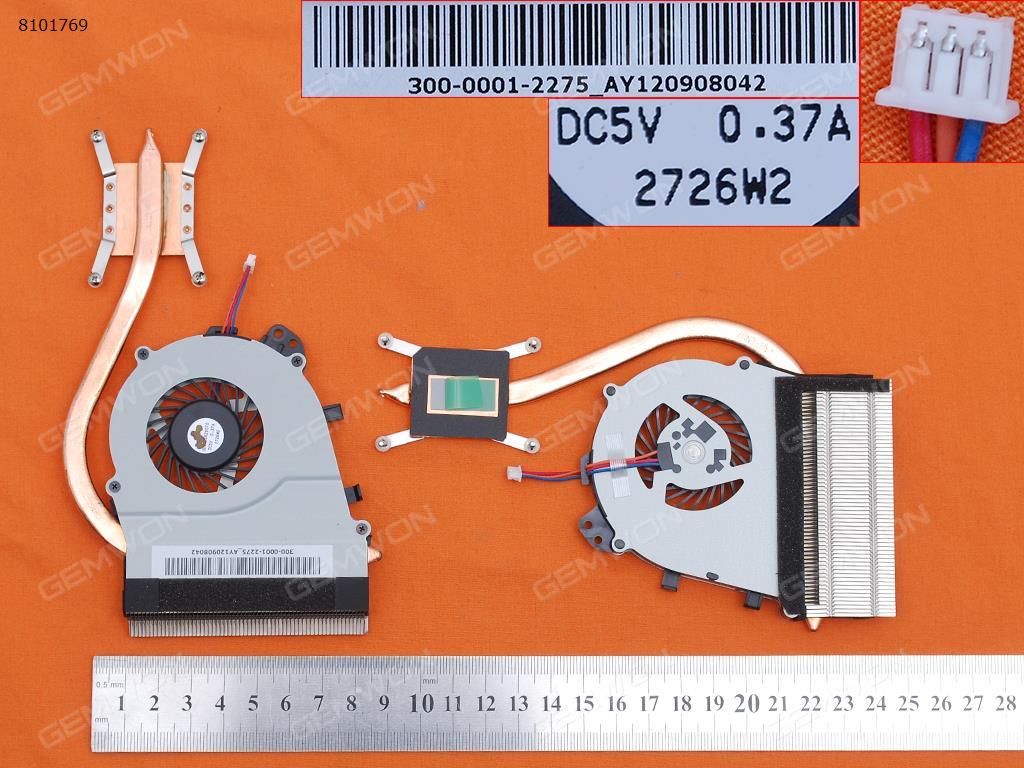 Picture of New Replacement CPU Cooling Fan For SONY VAIO SVE14 SVE14A16ECP SVE14AA12T E14(Integrated graphics Heatsink) 300-0001-2275_AY120908043 UDQFLZR26CF0 Layout