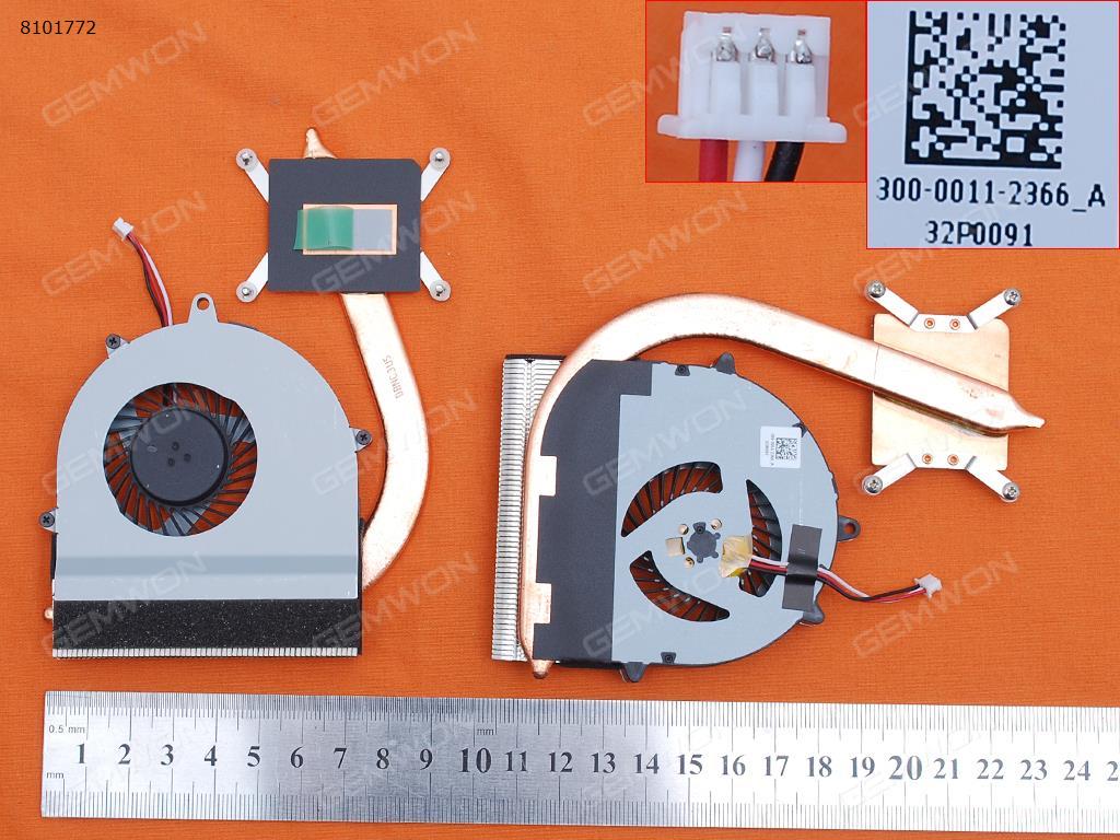 Picture of New Replacement CPU Cooling Fan For SONY SVE14111RGB SVE141A11P SVE14118FGB(Integrated Graphics Heatsink) 300-0011-2366_A Layout