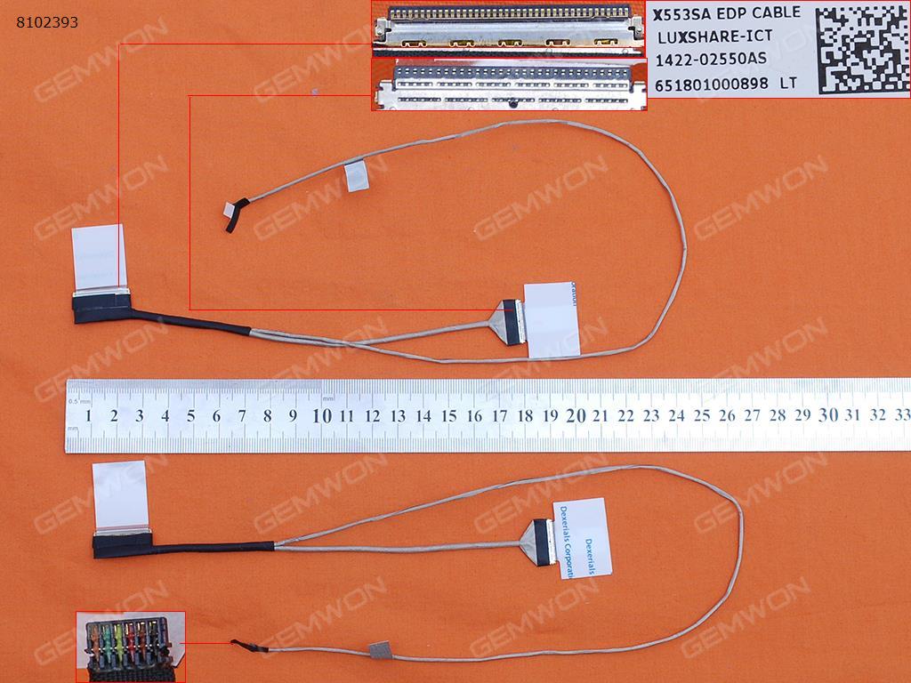 Picture of New LCD Display Screen Cable Replacement  For ASUS X553SA X553M X553S X553MA X553 D553S D553SA 30pin，ORG
