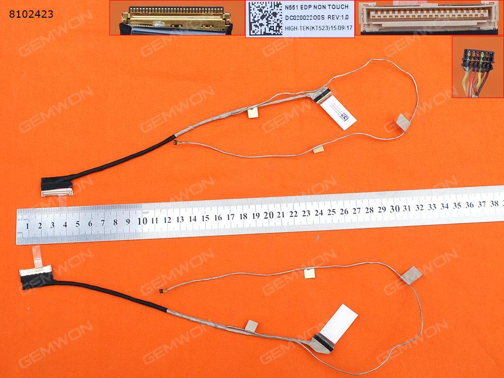 Picture of New LCD Display Screen Cable Replacement  For Asus N551 N551JM N551JK N551JB N551JQ GL551JM G551 30pin,ORG