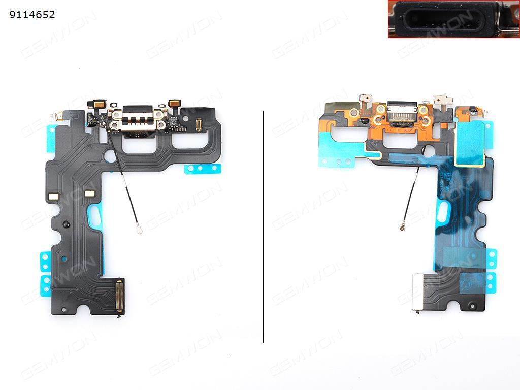 Picture of Charging Dock Port Connector with Flex Cable for iPhone 7 black