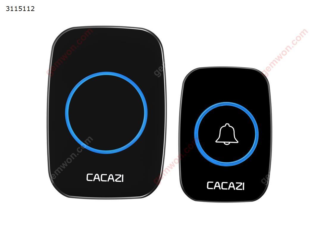Picture of Wireless Doorbell  Remote Waterproof Plug in Wireless Door Bell Chime（black)
