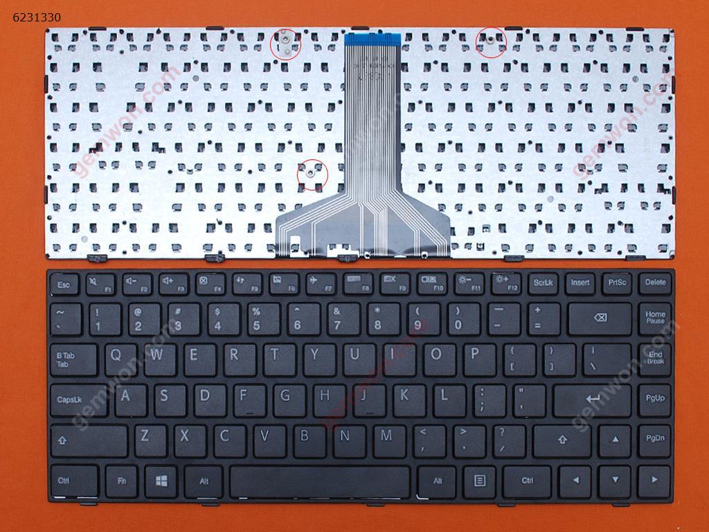Picture of New Replacement Laptop Keyboard For LENOVO Ideapad 100-14IBD BLACK FRAME BLACK WIN8(Long Cable,OEM) US Layout