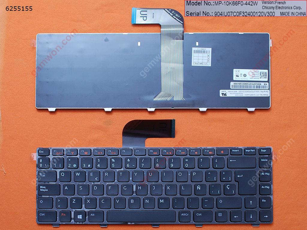 Picture of New Replacement Laptop Keyboard For DELL Vostro 3550/XPS L502/New Inspiron 14R/Inspiron N4110 M4110 N4050 M4040 N5050 M5050 M5040 N5040 N411Z GLOSSY  FRAME BLACK  WIN8 SP Layout