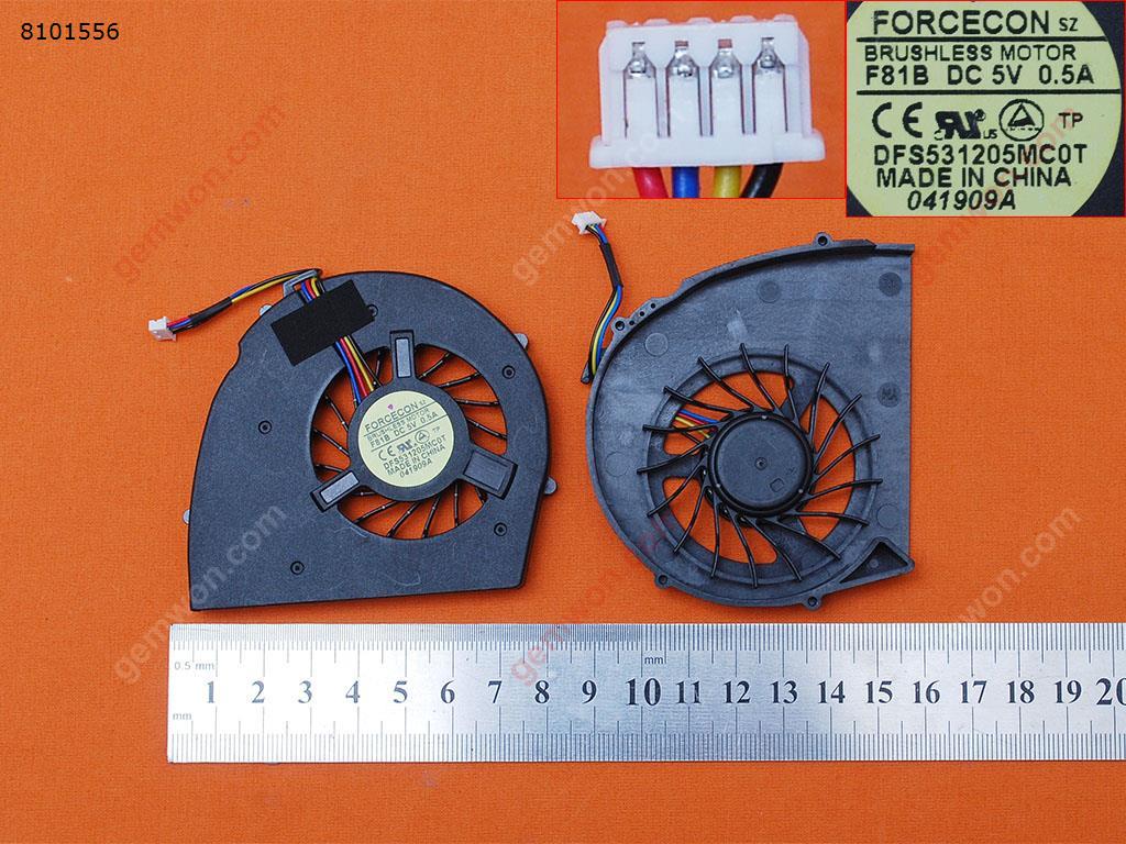 Picture of New Replacement CPU Cooling Fan For DELL Inspiron 17 1750(4 Pin,Original) DFS53120MC0T Layout