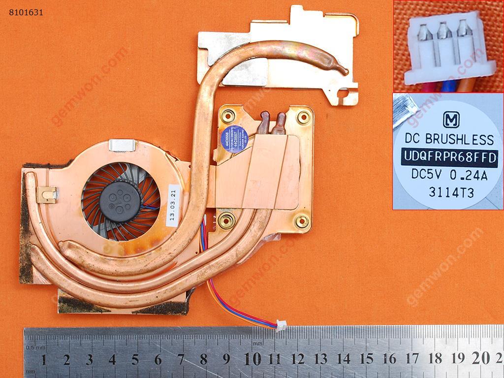 Picture of New Replacement CPU Cooling Fan For Lenovo ThinkPad T61 R61 R61I T61P 14.1" Widescreen(Independent Graphics,Heatsink ) UDQFRPR68FFD Layout