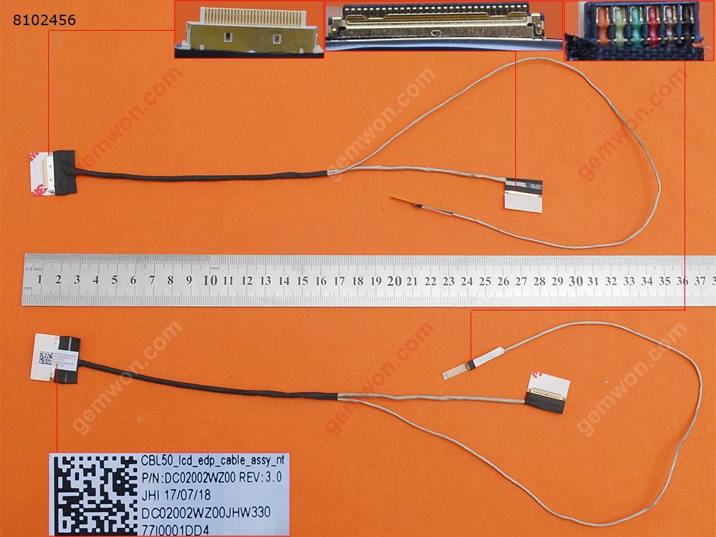Picture of New LCD Display Screen Cable Replacement  For HP 15-BS 15-BW 15T-BR 15Z-BW CBL50 15.6”，ORG