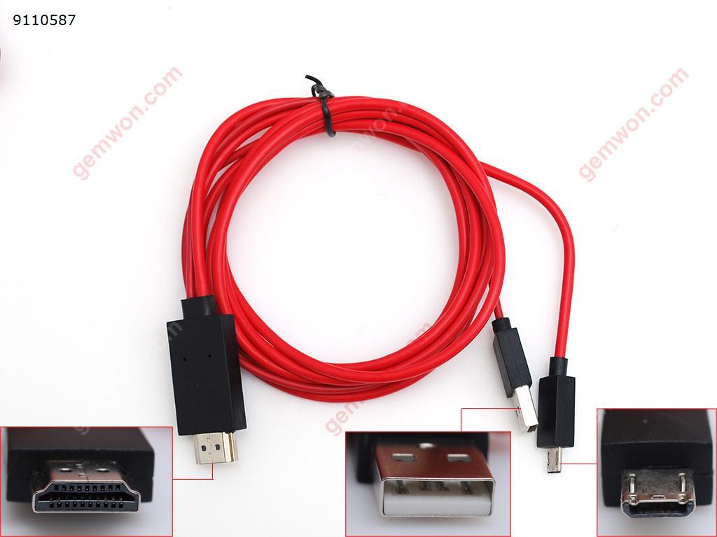 Picture of Micro MHL To HDMI HDTV Charging Adapter Cable For Samsung Galaxy S2/S3/S4/S5 ，2M,