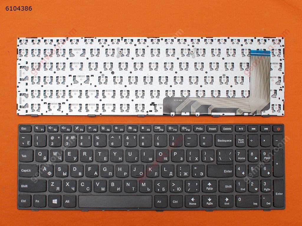 Picture of New Replacement Laptop Keyboard For Lenovo IdeaPad 110-15ISK 110-17ACL 110-17IKB 110-17ISK BLACK FRAME BLACK (For Win8) RU Layout