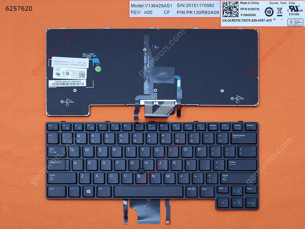 Picture of New Replacement Laptop Keyboard For DELL E6430U BLACK FRAME BLACK(Backlit,with point stirt,For Win8) US Layout