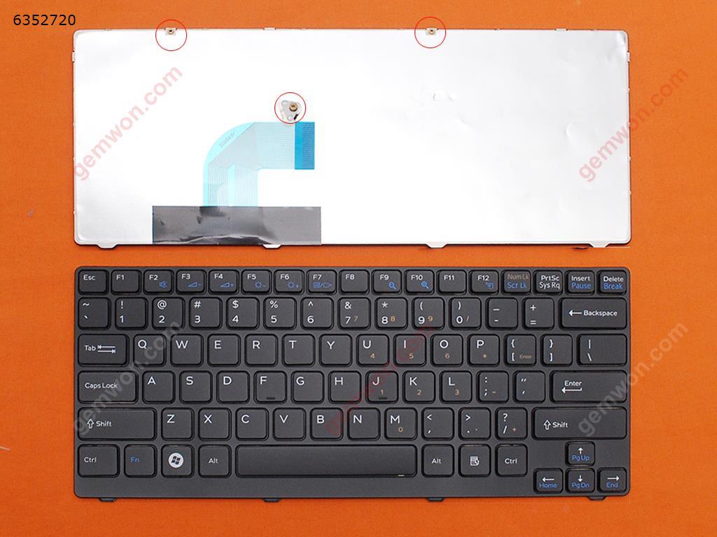 Picture of New Replacement Laptop Keyboard For SONY VGN-CR BLACK FRAME BLACK US Layout