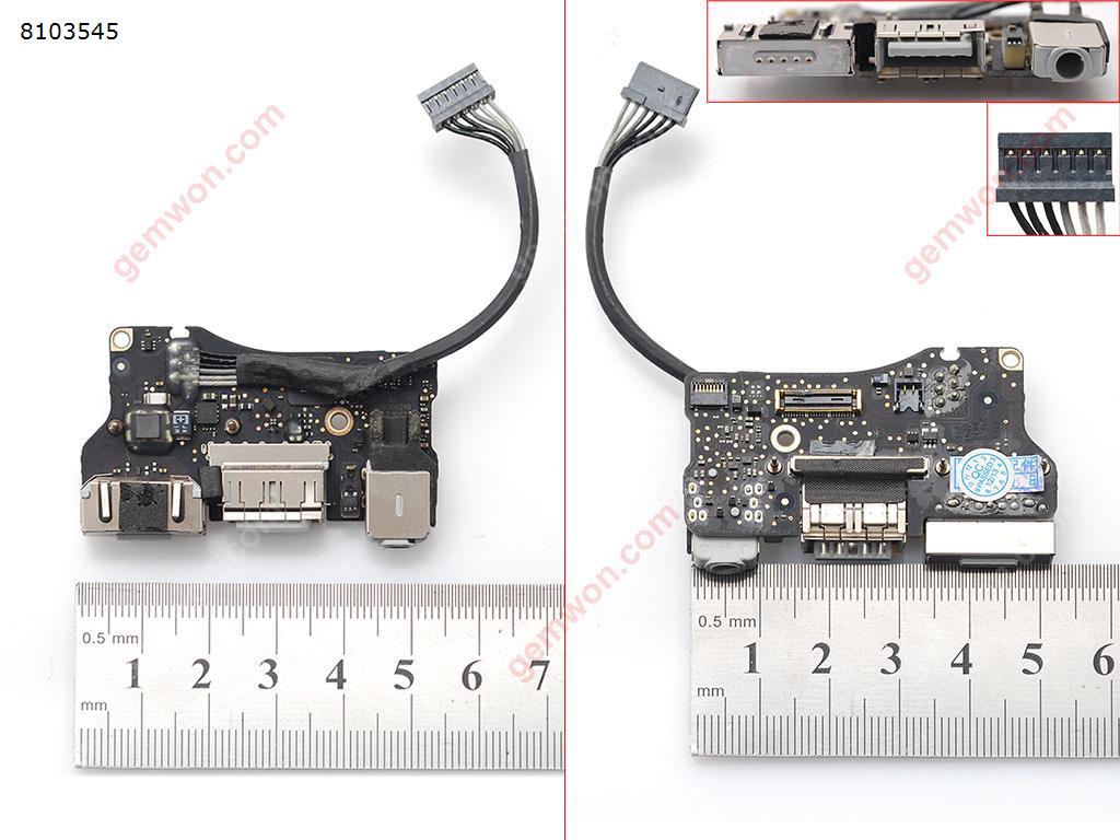 Picture of For Apple MacBook Air A1466 DC Jack 2013 2014 2015 USB Power Audio Board 820-3455-A （Disassembly，new 80%）