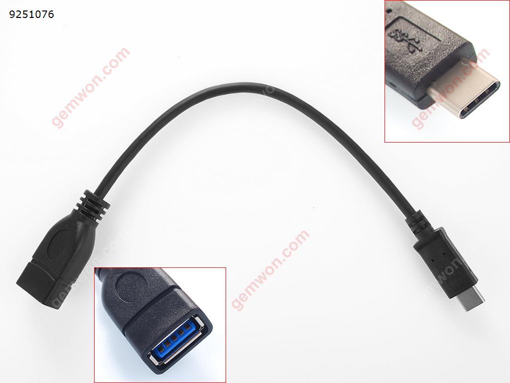 Picture of USB 3.1 Type-C Male To USB 2.0 Female OTG Converter Adapter Cable,Black