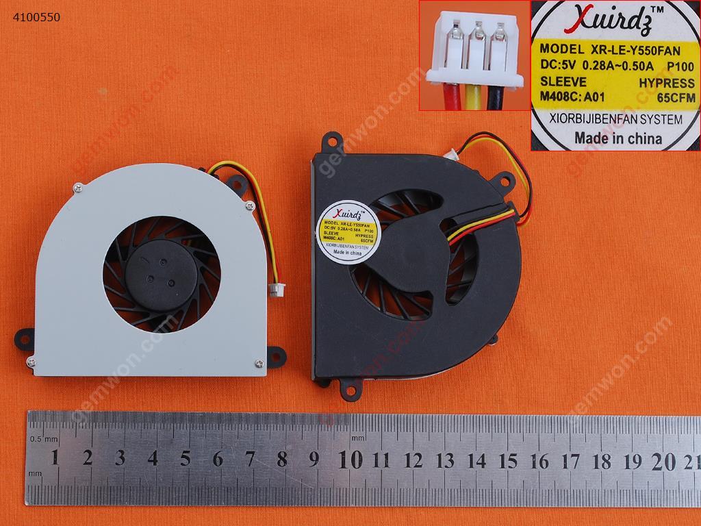 Picture of New Replacement CPU Cooling Fan For LENOVO IdeaPad Y550 Y550M Y550A(OEM) AB7005HX-LD3(DC5V 0.38A)   UDQF2JH11CQU Layout