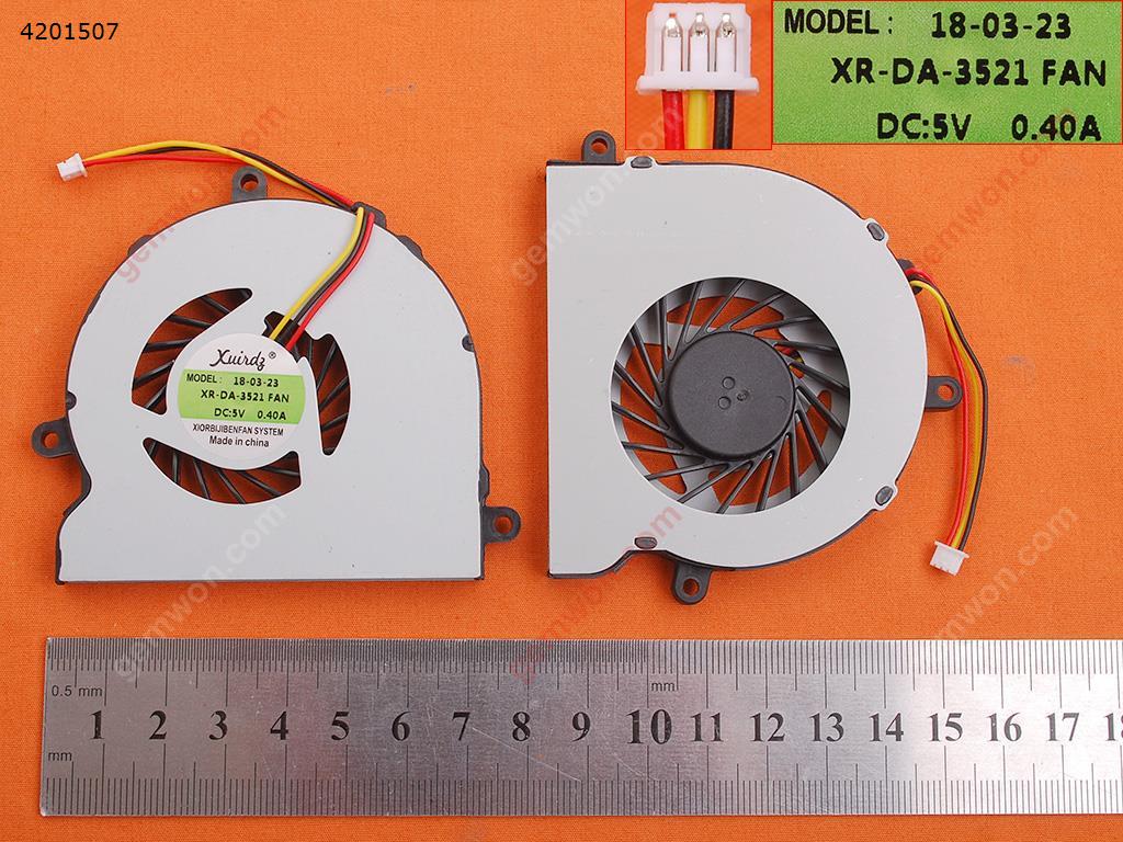 Picture of New Replacement CPU Cooling Fan For HP PAVILION 15-G000 15-G100 15-G200 15-R000 15-R100 245 G3 250 G3 HP 15-g
Dell Inspiron 15 15R 17 17R 3521 3721 5521 5535 5721 3 Pin(OEM) DFS470805CL0T FFG7 753894-001 DC28000E3F0 Layout