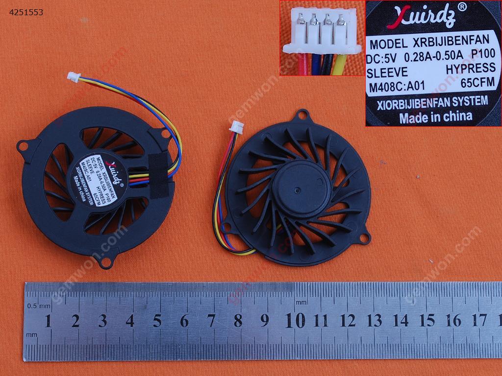 Picture of New Replacement CPU Cooling Fan For Dell Studio 1535 1536 1537 1555(OEM) DFS541305MC0T(DC5V 0.5A)      ZC055515VH-6A  DFS551305MC0T Layout